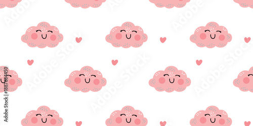 seamless pattern of fun cartoon baby designs