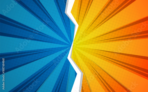 Comic cartoon abstract versus background template