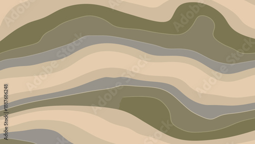 Abstract Earthy Tones Wavy Layers Background