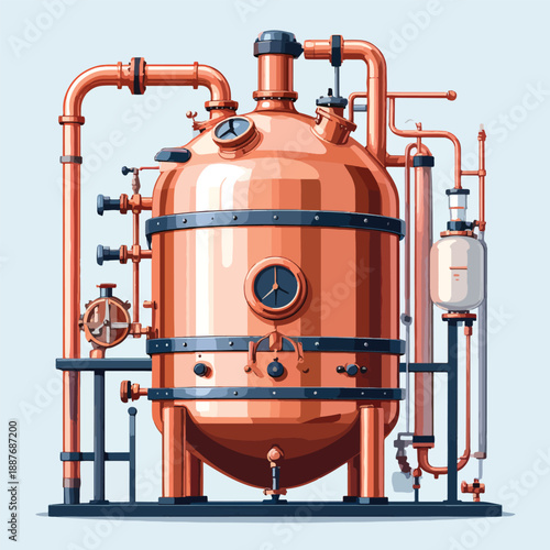 old gas pump isolated