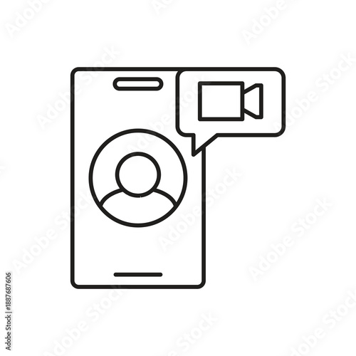 Smartphone video conference user profile icon