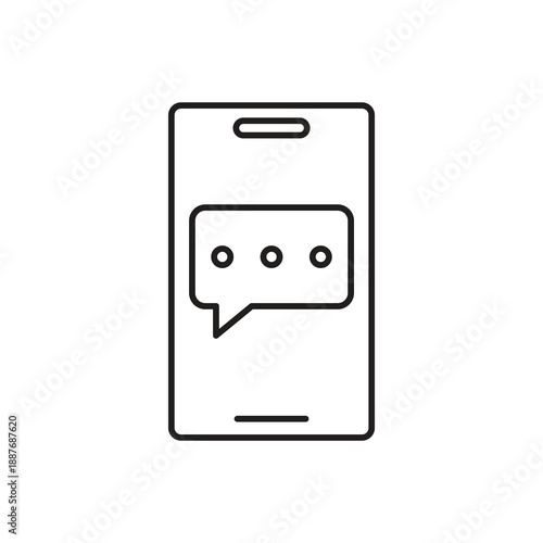 Smartphone chat typing message bubble icon