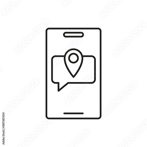Smartphone gps navigation map location icon