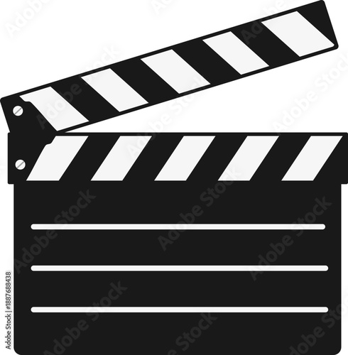 Film Clapperboard Icon Illustration