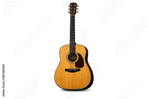 Classic Acoustic Guitar on a Black Background for Music Lovers