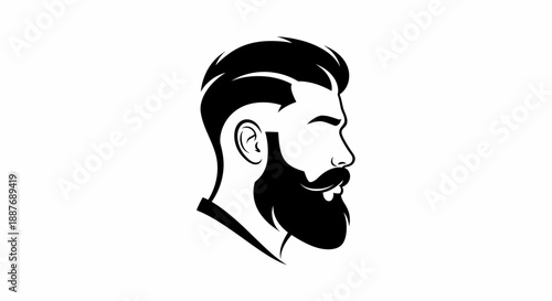 Illustration of a bearded man profile.