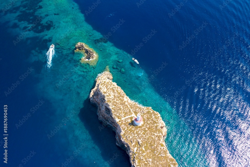Fototapeta premium Aerial view of Mallorca landscapes