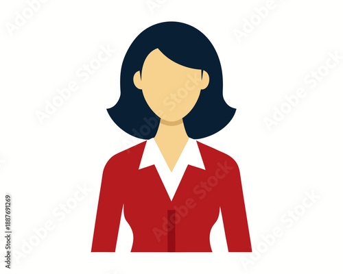 Female teacher vector illustration isolated on white background