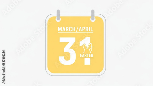 Easter Calendar Date March April 30 Icon