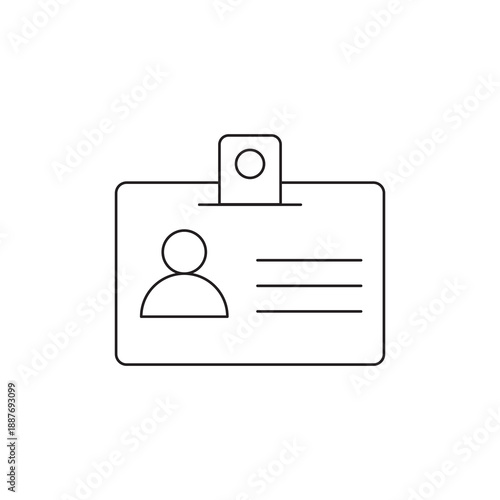 Employee ID Card with Lanyard Icon