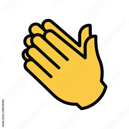 A yellow cartoon hand with the middle finger raised in a rude gesture on a white background.
