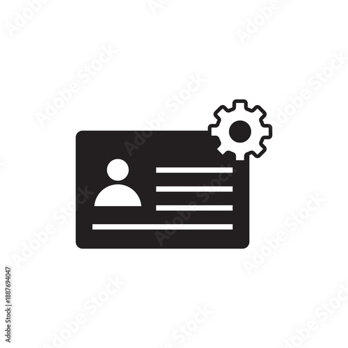 User Profile Settings Solid Glyph Icon