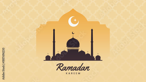 Ramadan Kareem Islamic Background. Vector Illustration for greetings card, poster and banner.