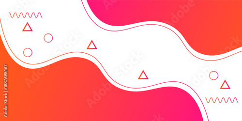 Colorful banner template with gradient color. Design with liquid form. with a combination of yellow and pink with a modern and luxurious concept