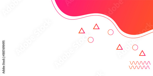 Colorful banner template with gradient color. Design with liquid form. with a combination of yellow and pink with a modern and luxurious concept. vector