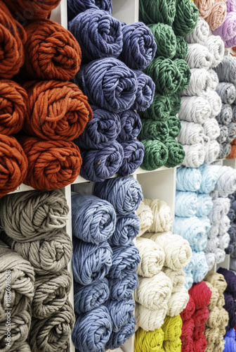 Balls of colored wool