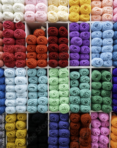 Balls of colored wool