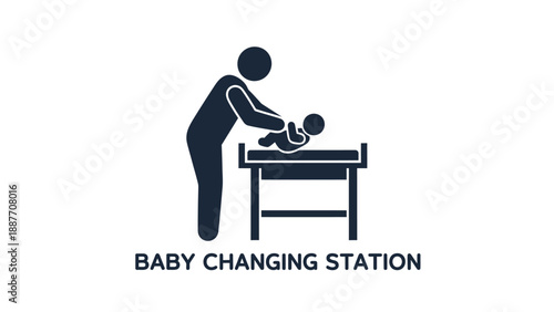 Baby Changing Station Icon Pictogram.