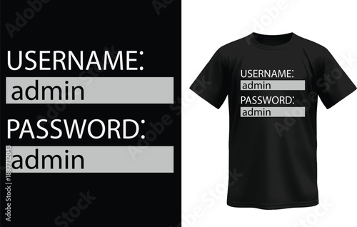 Default Login Admin Joke T-Shirt – Funny Cybersecurity & IT Humor Tee