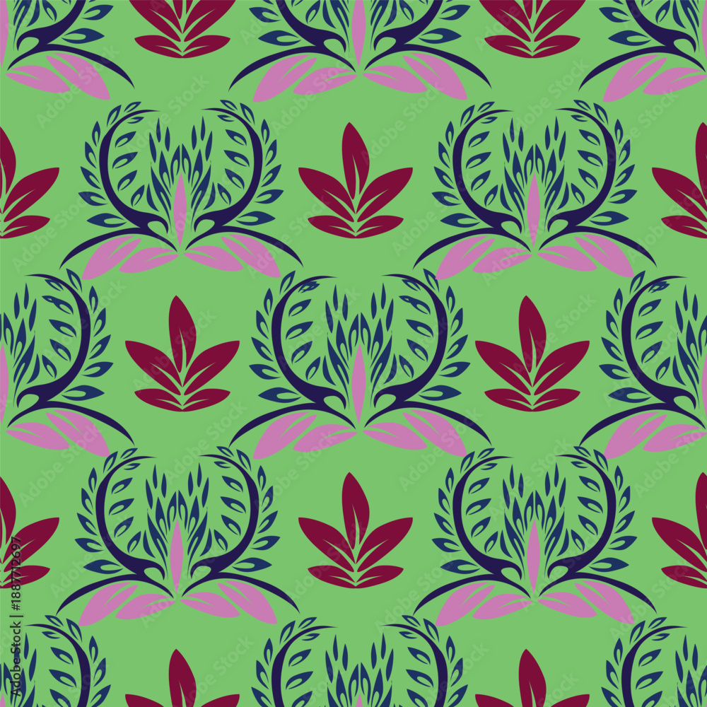 Fototapeta premium Beautiful floral pattern in small abstract flowers. Small colorful flowers. Coral pink background. Ditsy print. Floral seamless background. Elegant template for fashion prints. Stock pattern