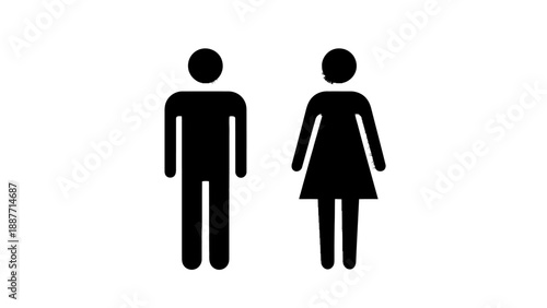 Male and Female Restroom Sign Icons.