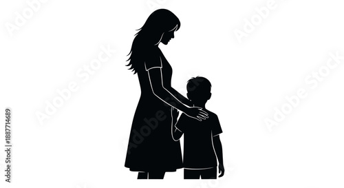 Mother and Child Silhouette.