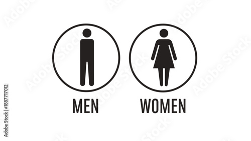 Men and Women Restroom Signs.