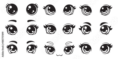 vector set of eye