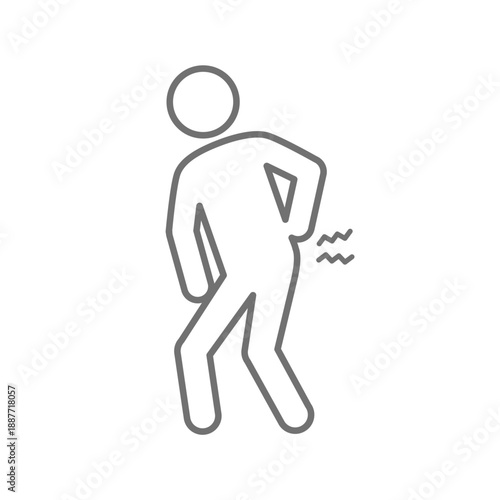 腰痛のピクトグラムアイコン