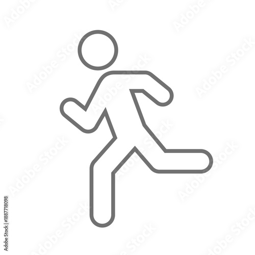 走る人のピクトグラムアイコン