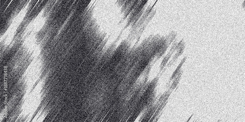 Abstract monochrome background with blurred diagonal streaks and a heavy grainy texture, evoking a sense of speed or motion blur for dynamic visual compositions