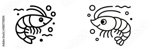 Cute shrimp vector illustration suitable for kids and educational use