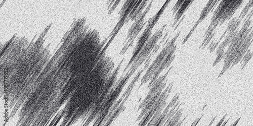Abstract Monochrome Textured Background with Diagonal Streaks and Speckled Grain Effect for Graphic Design and Digital Art Applications