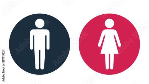 Male and Female Restroom Sign Icons.