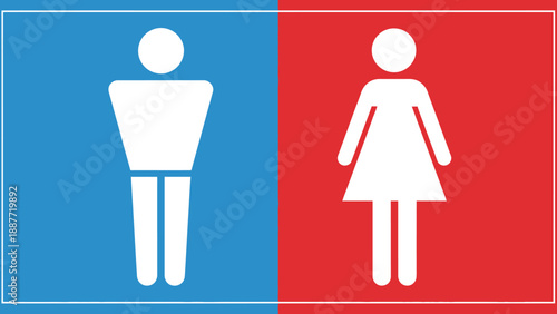 Male and Female Restroom Signs.