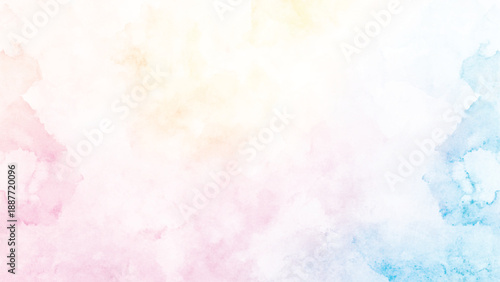 Fantasy smooth light pink, purple shades and blue watercolor paper textured illustration for grunge design, vintage card, templates. Pastel ink colors wet effect hand drawn canvas aquarelle background