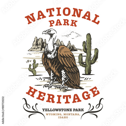 Wild west scene with a cowboy