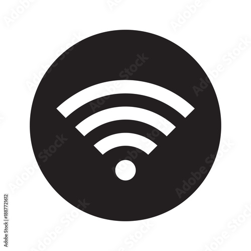 Wireless WiFi Signal Icon and Internet Hotspot Vector Symbol