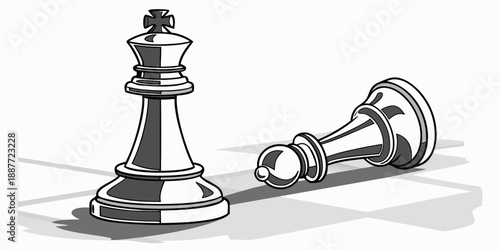 Schilderij op canvas Chess kings