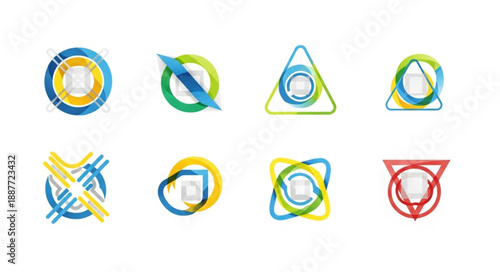 Abstract Geometric Shapes and Symbols Collection.