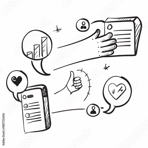 Social media interaction concept