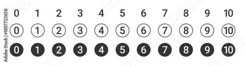 Round numbers symbol set , Bullet Points, info markers, Triangle icon arrow set, Number, Flags, 0, 1 to 9, vector illustration . 