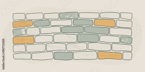 Abstract brick wall illustration
