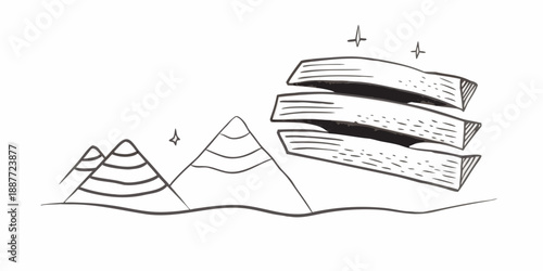 Abstract mountain landscape