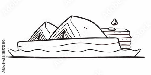 Sydney opera house illustration