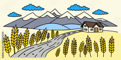 Serene countryside landscape