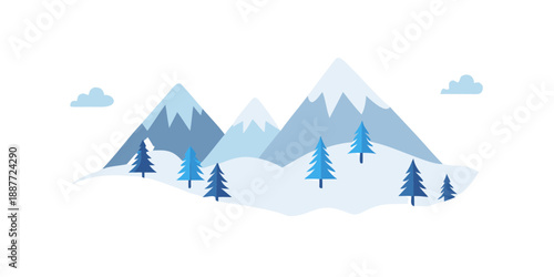 Winter mountain landscape