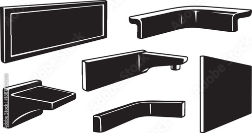 Various black corner shelf designs for home organization solutions