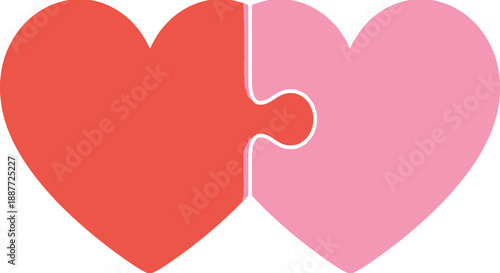 Two hearts coming together in perfect harmony and love