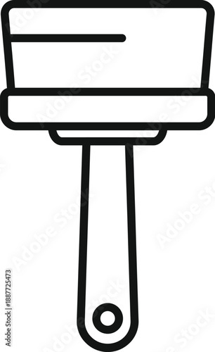 Putty knife with wooden handle, essential tool for construction and repair work, ensuring smooth and precise surface finishes